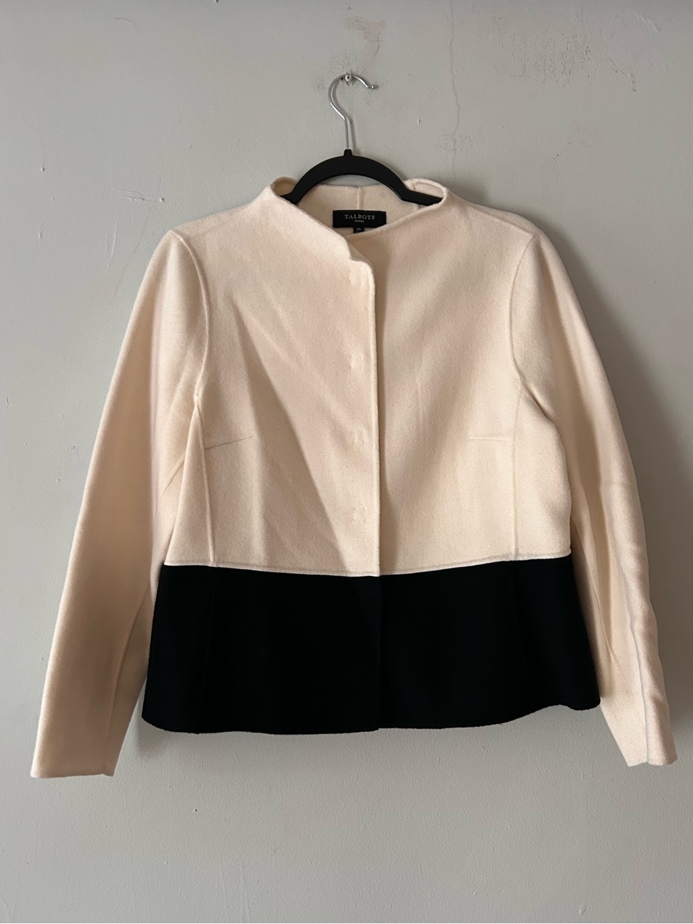 Talbots Petites Colorblock Wool Jacket